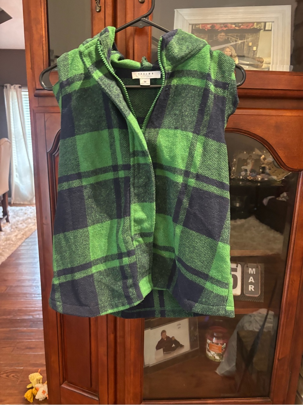 Plaid Hooded Vest